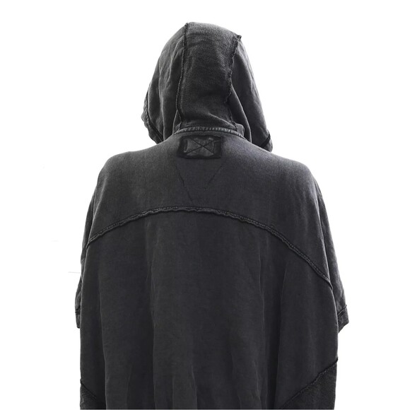 Free People We The Free What's Next Poncho Vest Jacket Hoodie Cotton L 282673 - Picture 8 of 9